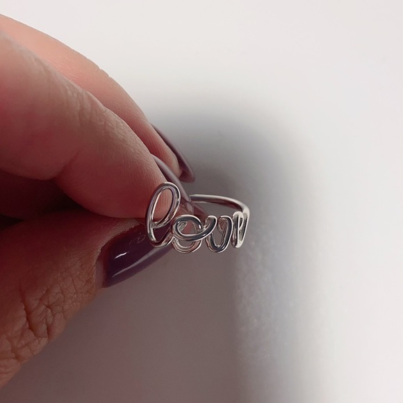 2 for $30 - Sterling Silver “love” Ring - Picture 2 of 3